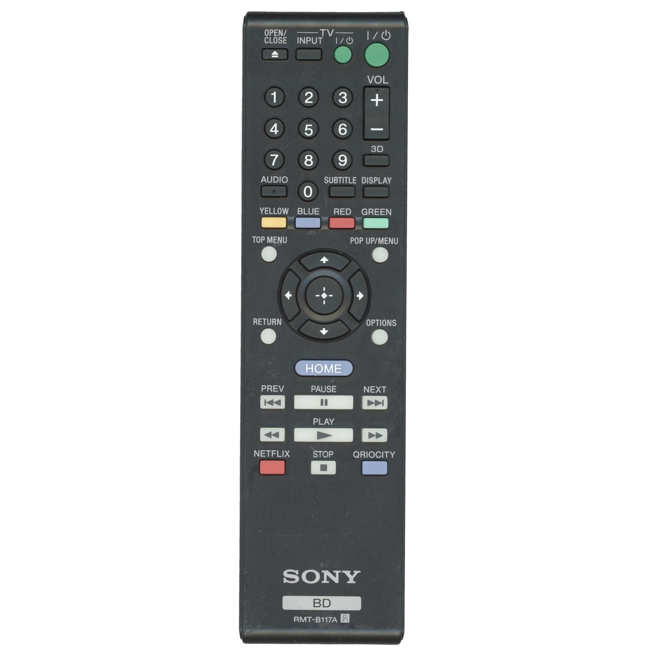 Sony RMTB117A Blu-ray Remote Control