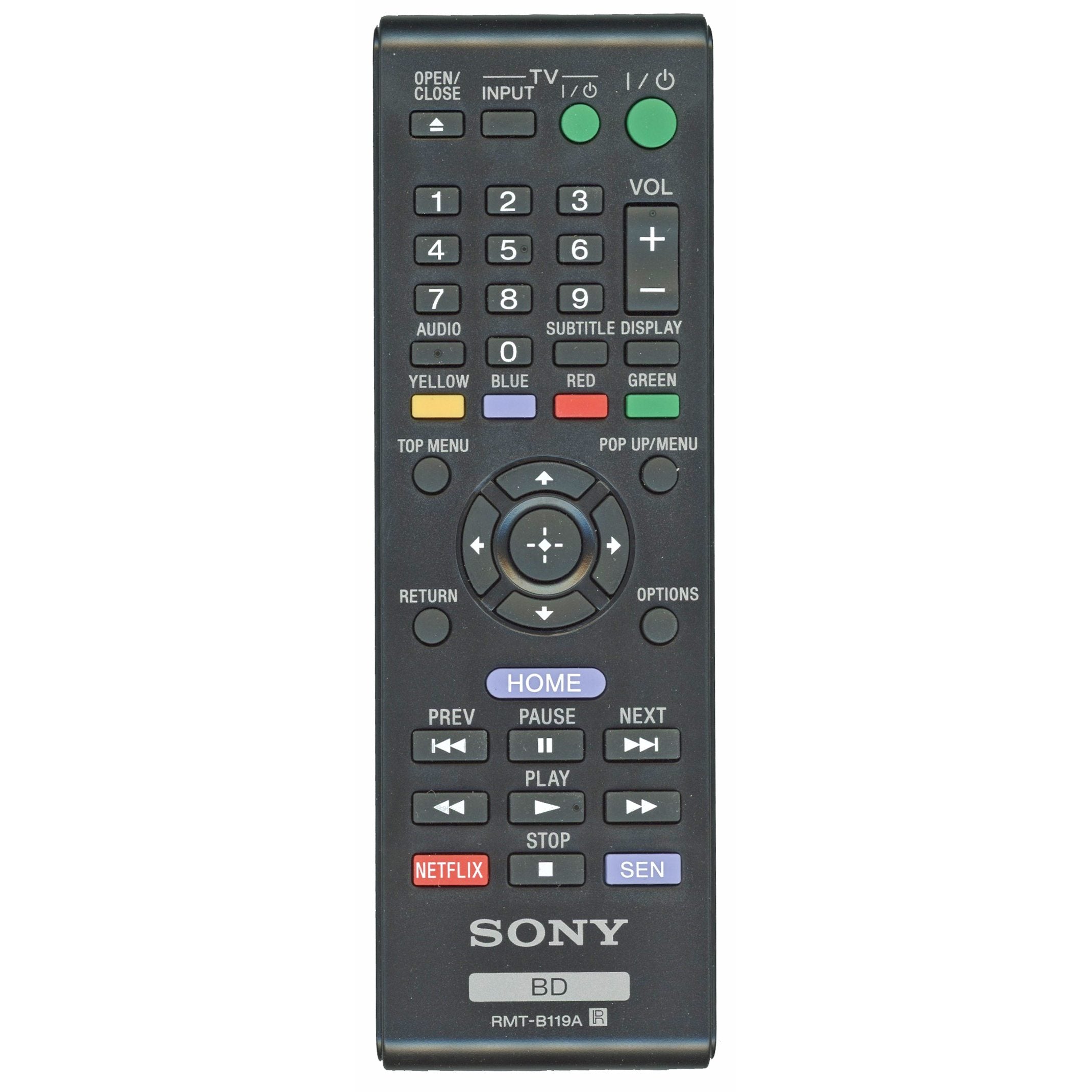 Sony RMTB119A Blu-ray Remote Control