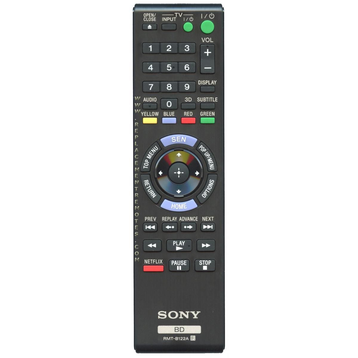 Sony RMTB122A Blu-ray Remote Control