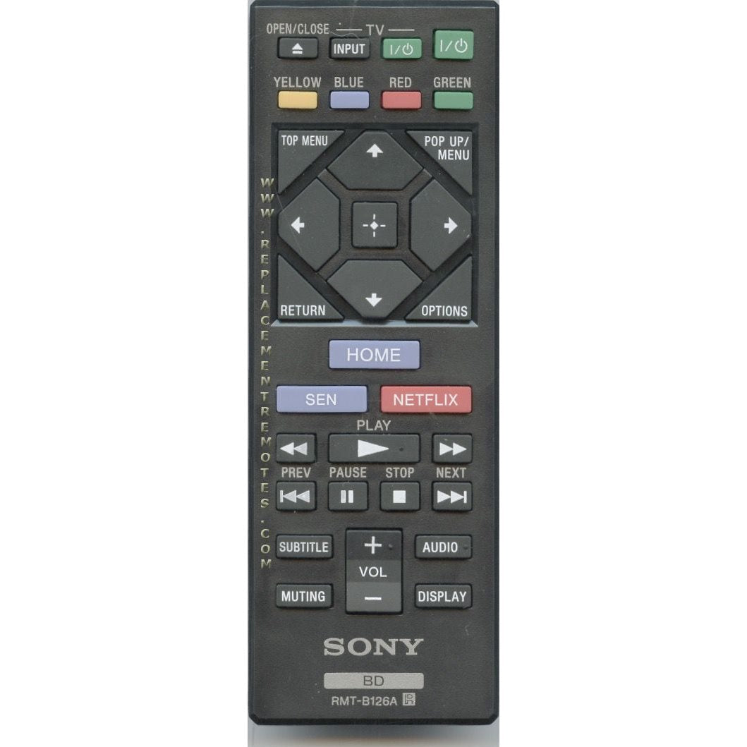 Sony RMTB126A Blu-ray Remote Control