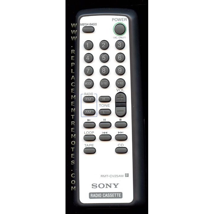 Sony RMTCV25AW Audio Remote Control