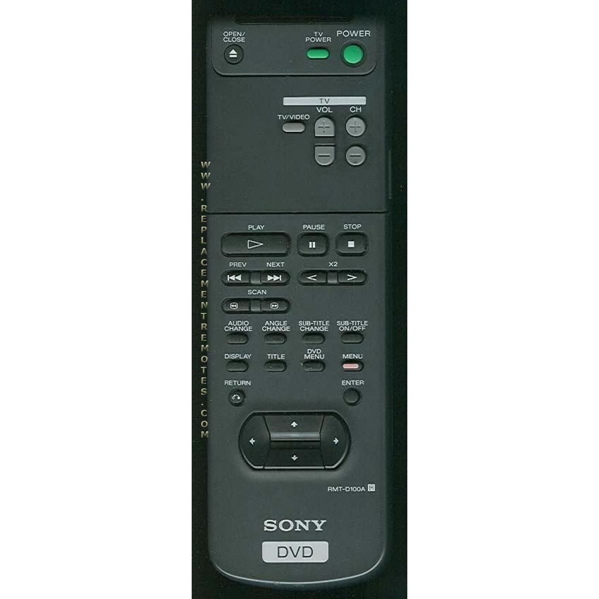 Sony RMTD100A Receiver Remote Control