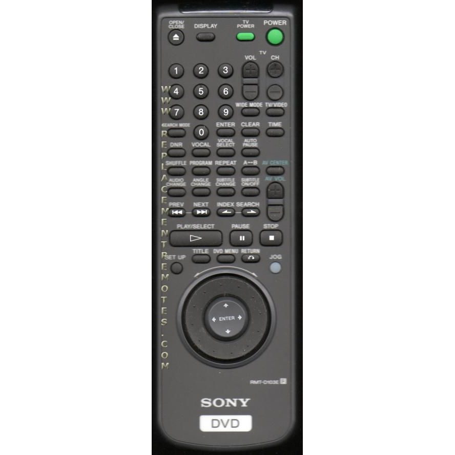 Sony RMTD103E DVD Remote Control