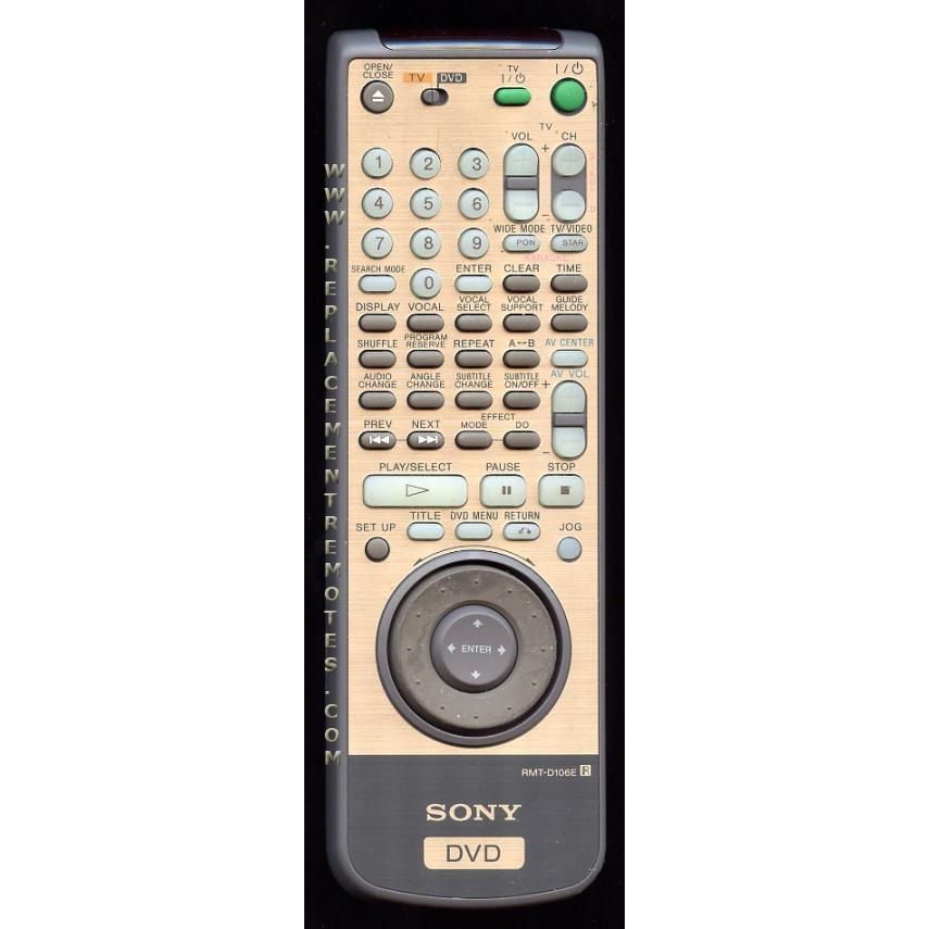 Sony RMTD106E DVD Remote Control