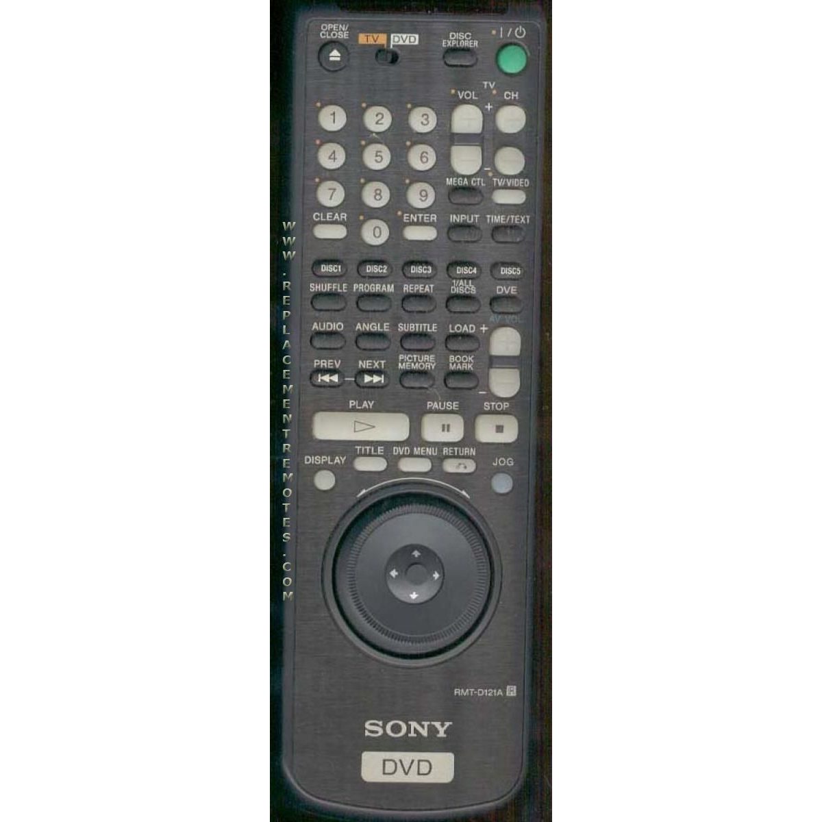 Sony RMTD121A DVD Remote Control