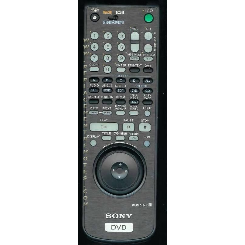 Sony RMTD124A DVD Remote Control