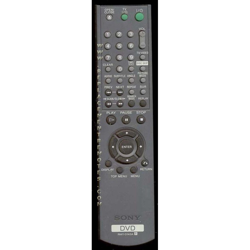 Sony RMTD143A DVD Remote Control