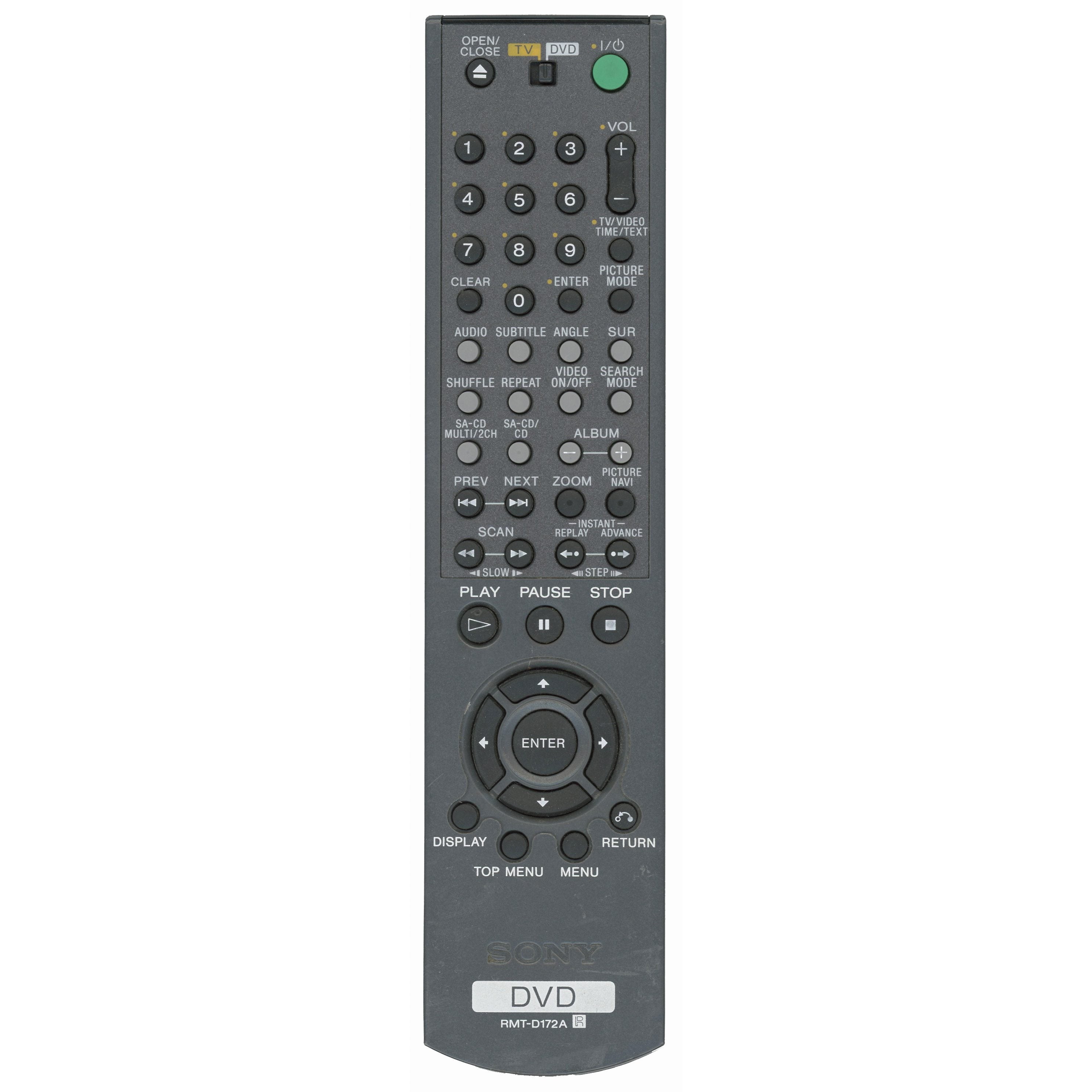 Sony RMTD172A DVD Remote Control