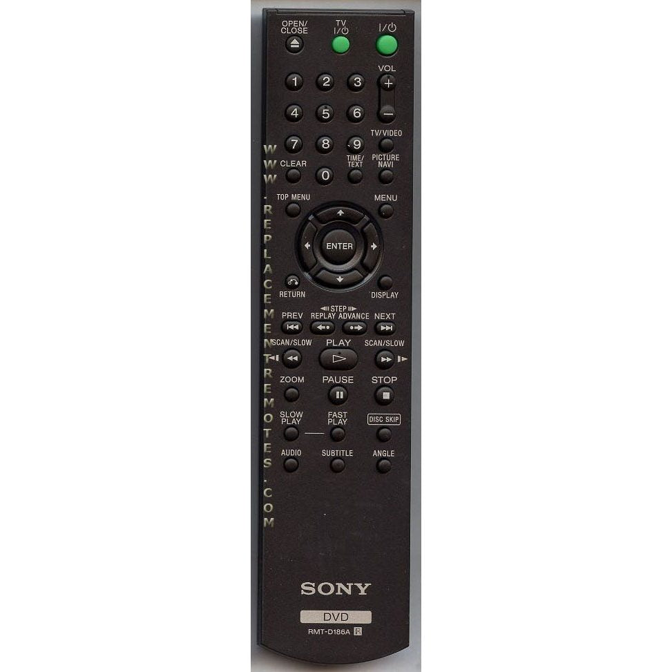 Sony RMTD186A DVD Remote Control