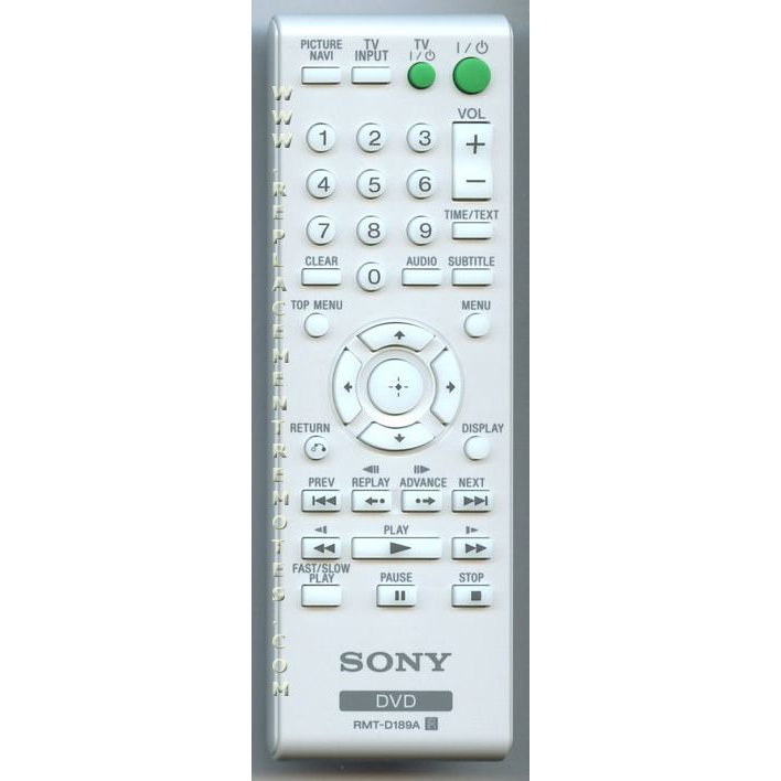 Sony RMTD189A DVD Remote Control