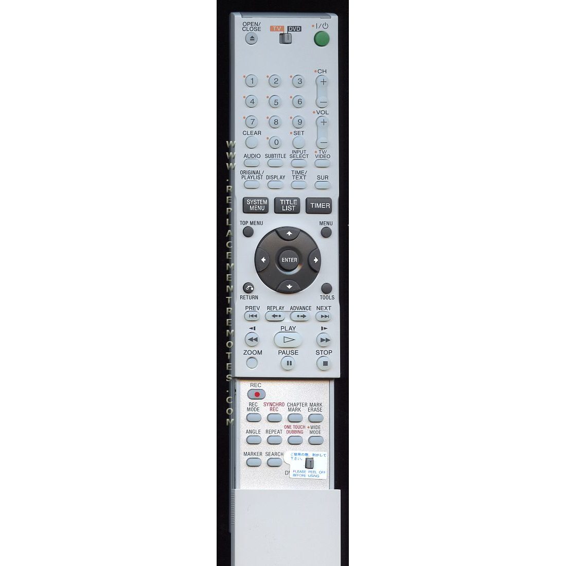 Sony RMTD223A DVD Remote Control