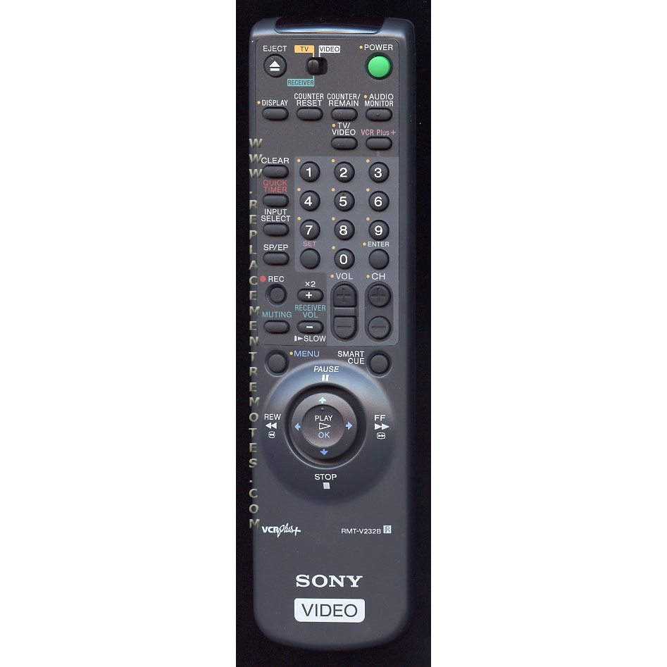 Sony RMTV232B VCR Remote Control