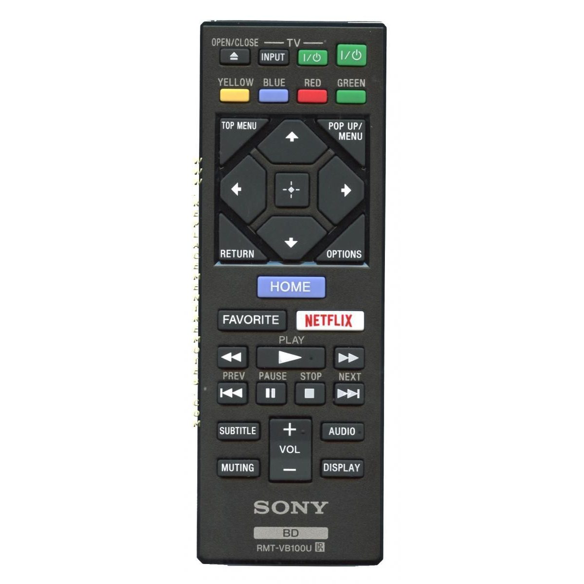 Sony RMTVB100U Blu-ray Remote Control