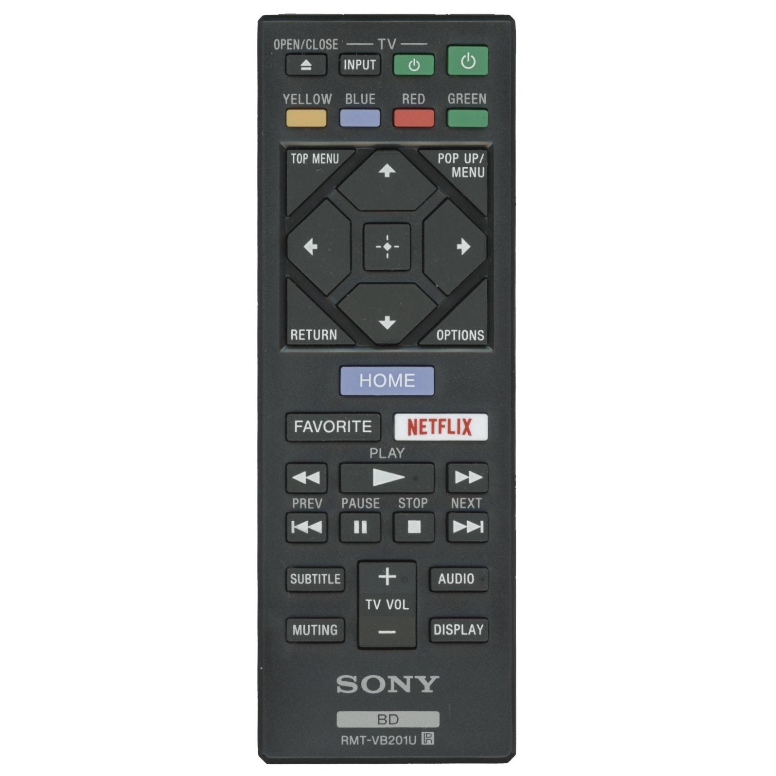 Sony RMTVB201U Blu-ray Remote Control