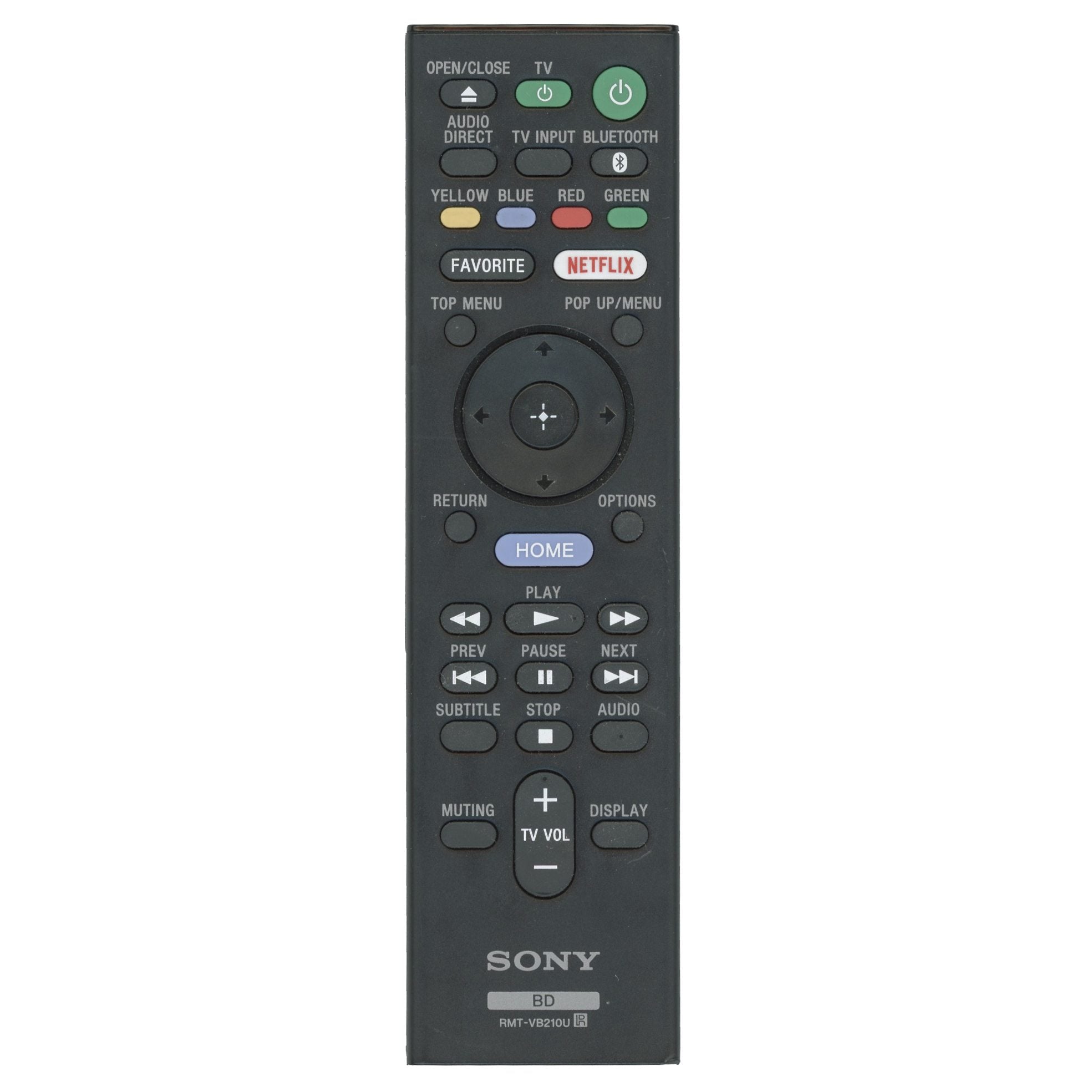 Sony RMTVB210U Blu-ray Home Theater Remote Control