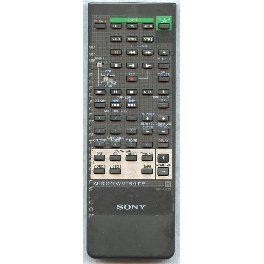 Sony RMU213 Receiver Remote Control