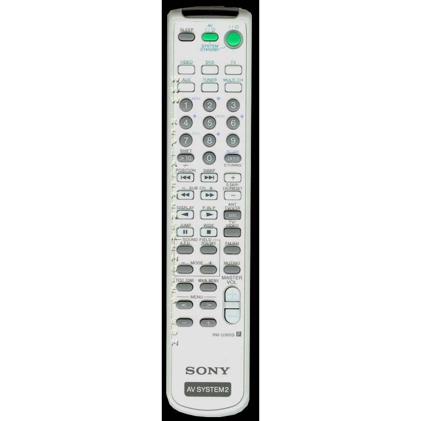 Sony RMU305S Receiver Remote Control