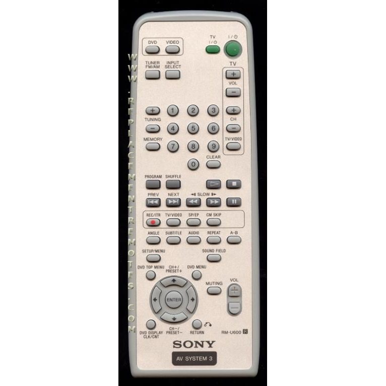 Sony RMU600 Receiver Remote Control