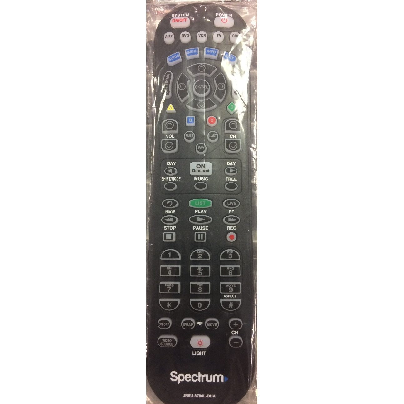 Spectrum UR5U8780LBHA Cable Remote Control