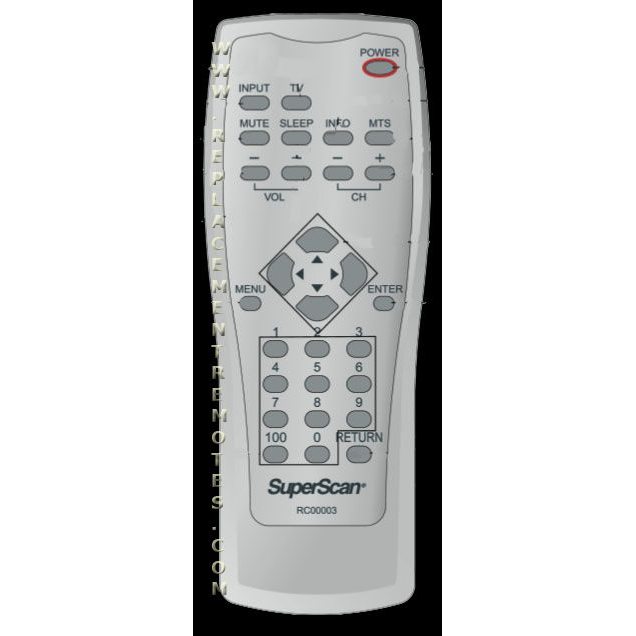 Superscan RC00003 TV Remote Control