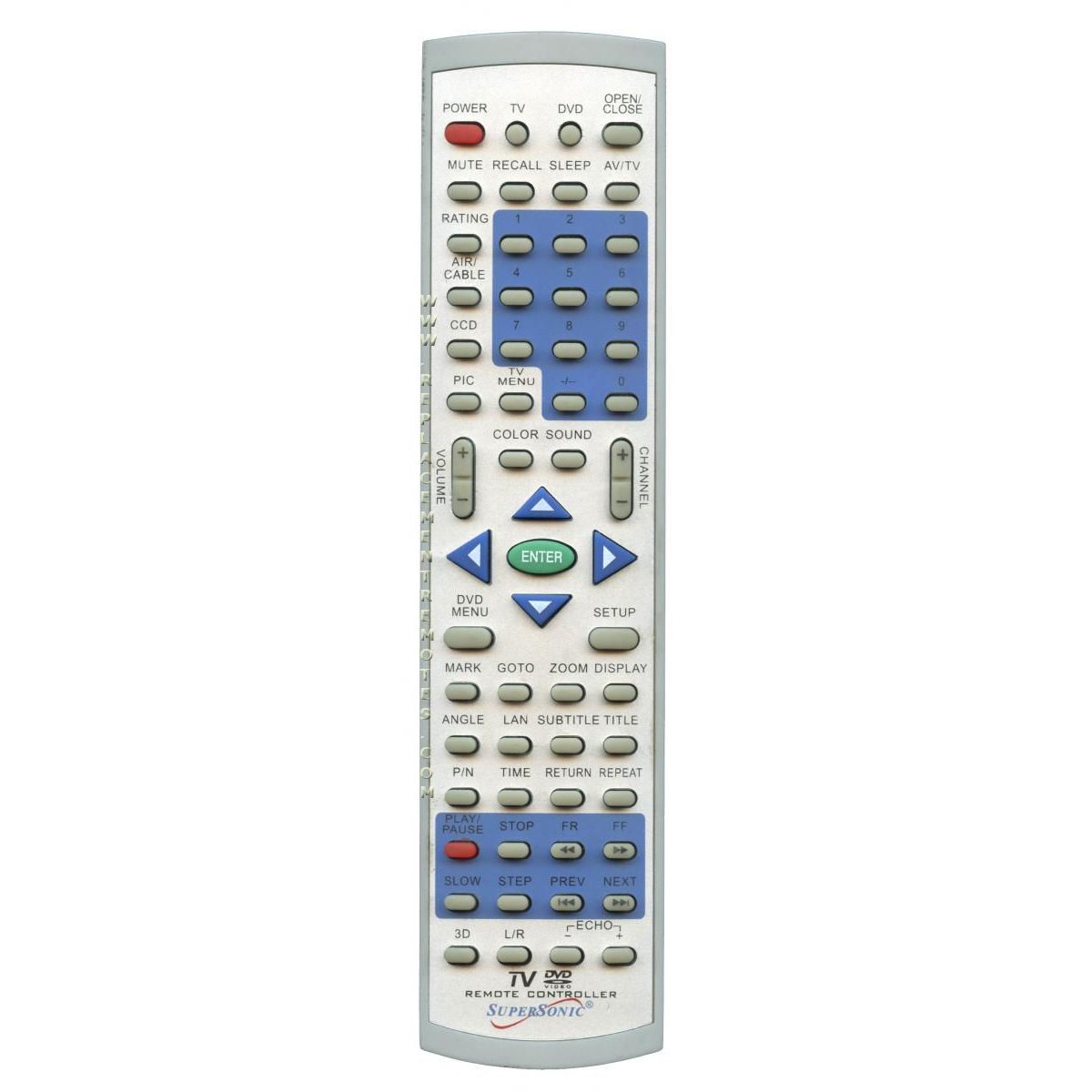 SuperSonic SSC002 TV/DVD Remote Control