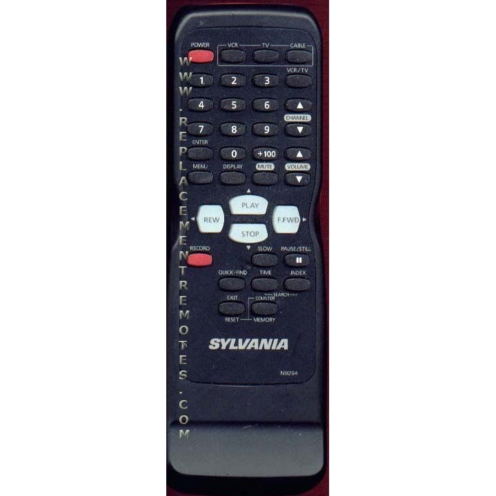 Sylvania N9294 TV/VCR Remote Control