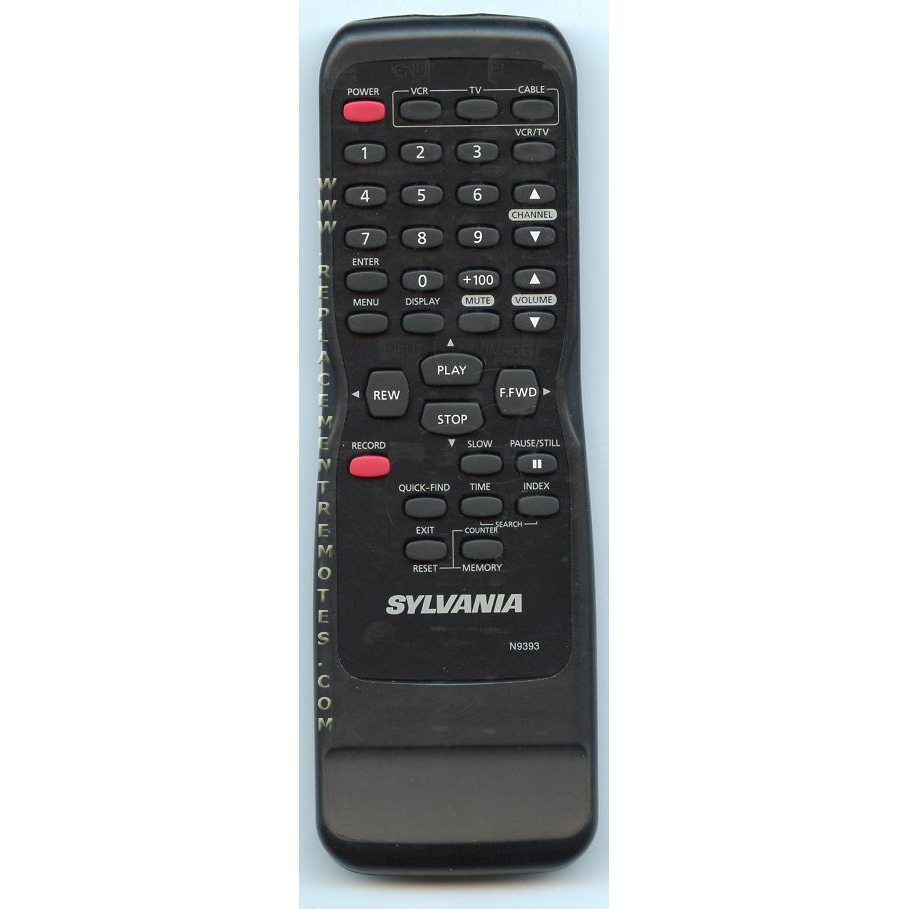 Sylvania N9393 VCR Remote Control