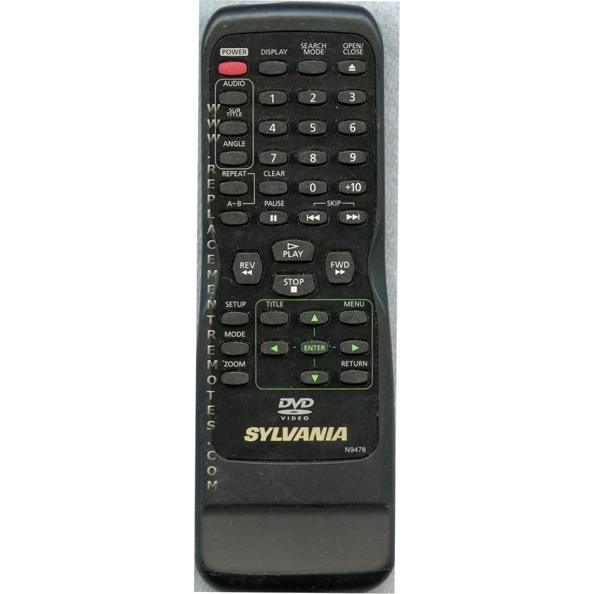 Sylvania N9478UD DVD Remote Control