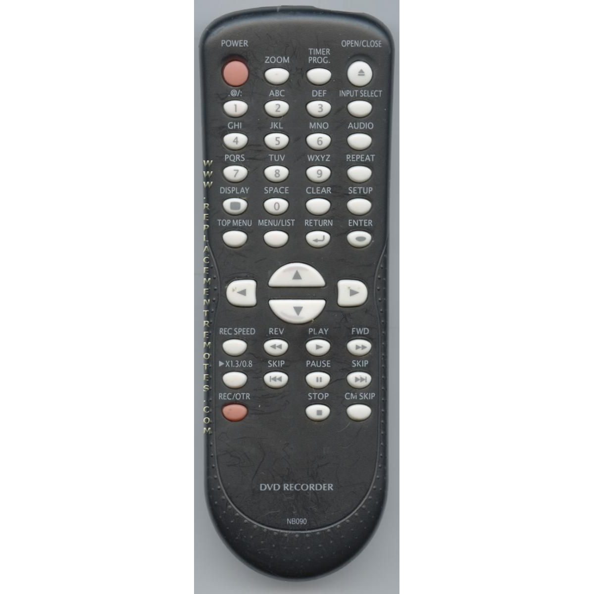 Sylvania NB090UD DVDR Remote Control