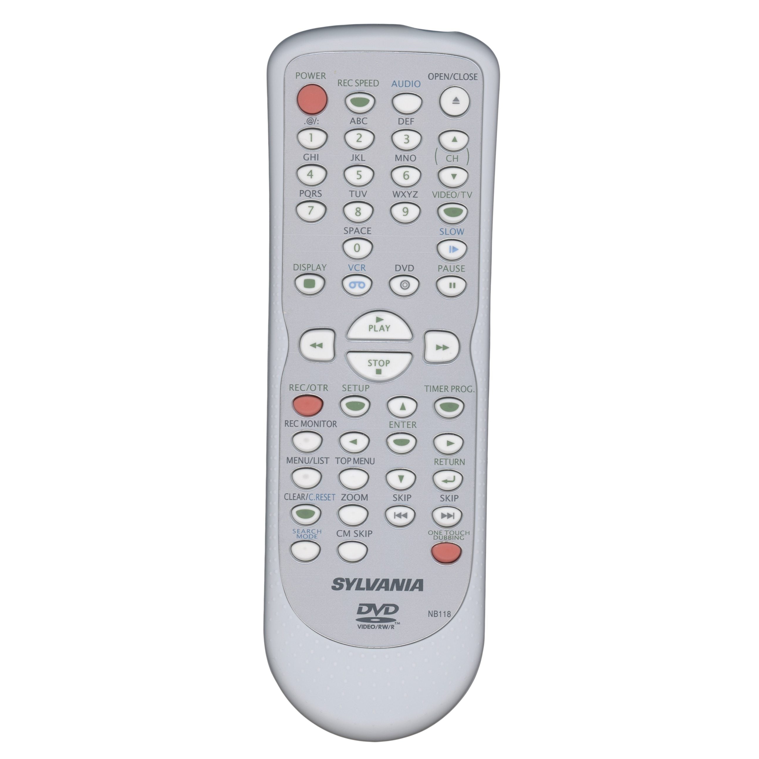 Sylvania NB118UD DVDR Remote Control