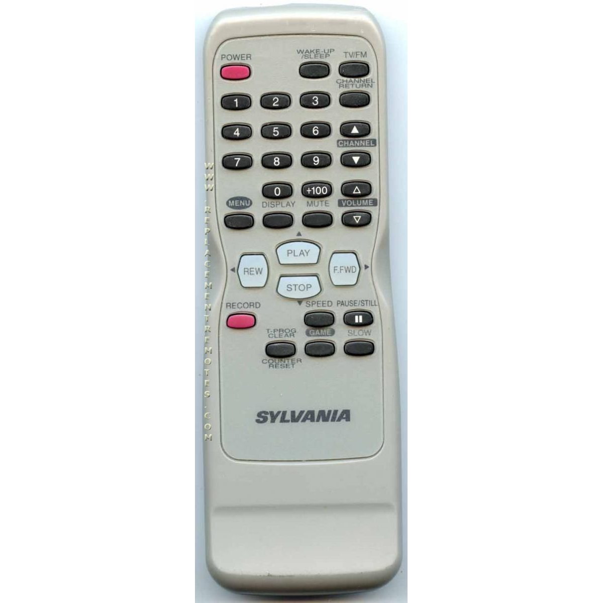 Sylvania NE138UD TV/VCR Remote Control