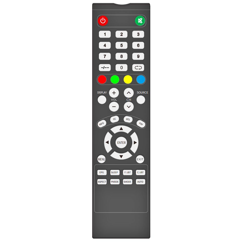 Sylvania SLED5516Arem TV Remote Control