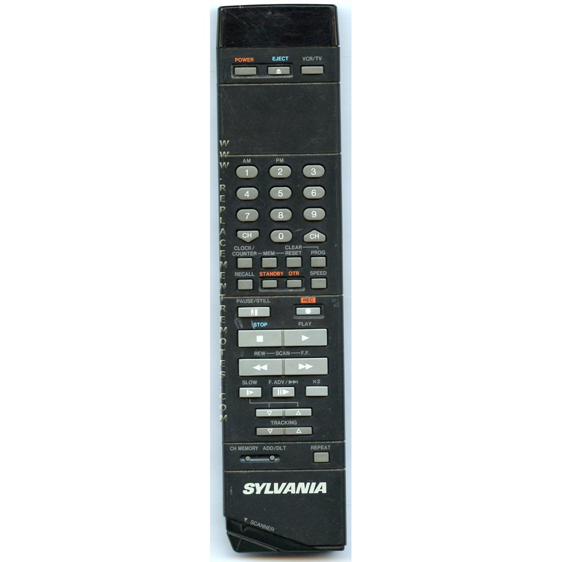 Sylvania VSQS0805 VCR Remote Control