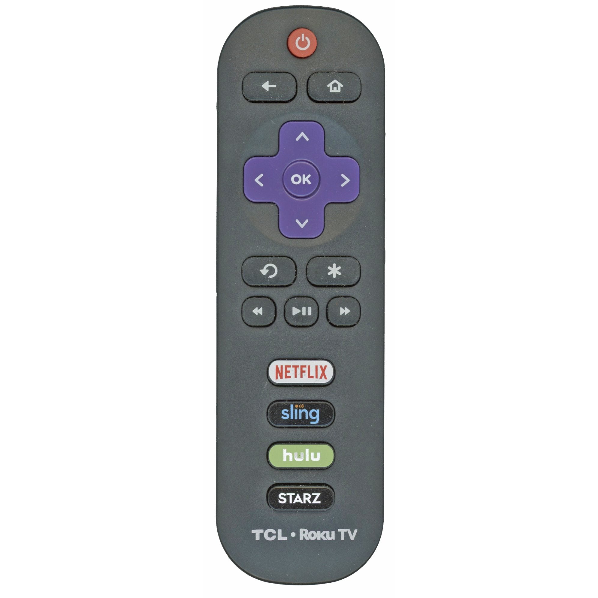 TCL RC280 Roku TV Remote Control - Netflix, Sling, Hulu, Starz - RC280-HULU