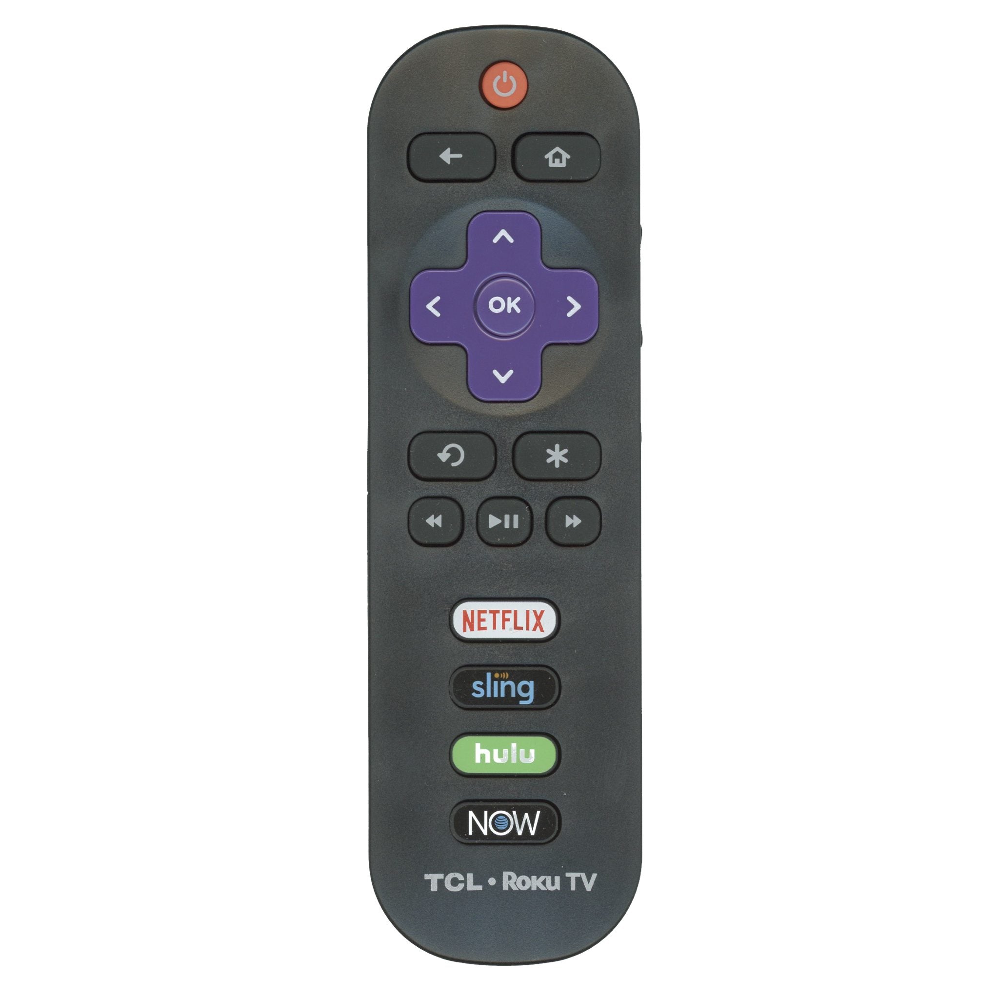 TCL RC280J 2019 Roku TV Remote Control - Netflix, Sling, Hulu, NOW - 06-IRPT20-MRC280J