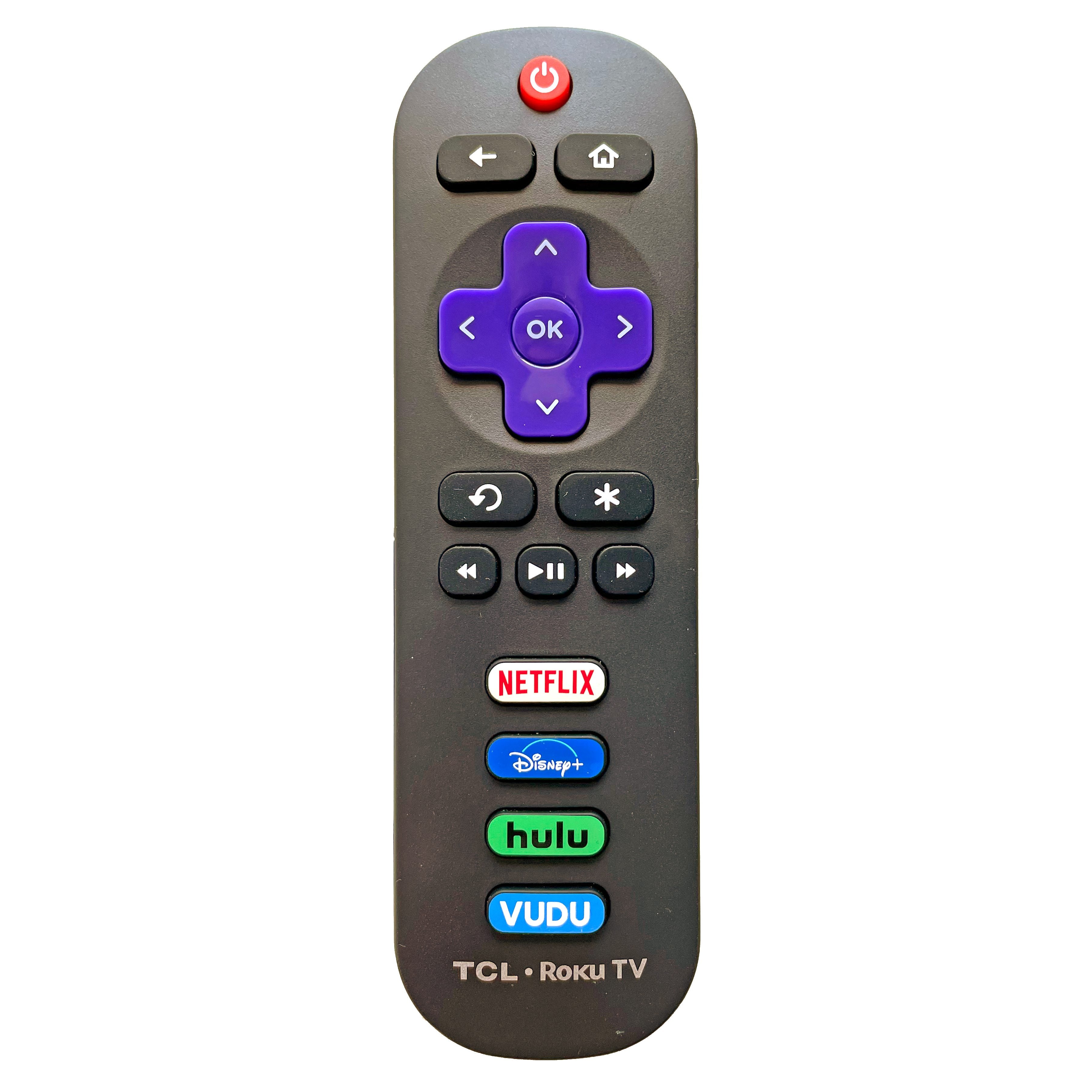 TCL RC280J 2022 Roku TV Remote Control - Netflix, Disney, Hulu, Vudu - 06-IRPT20-XRC280J