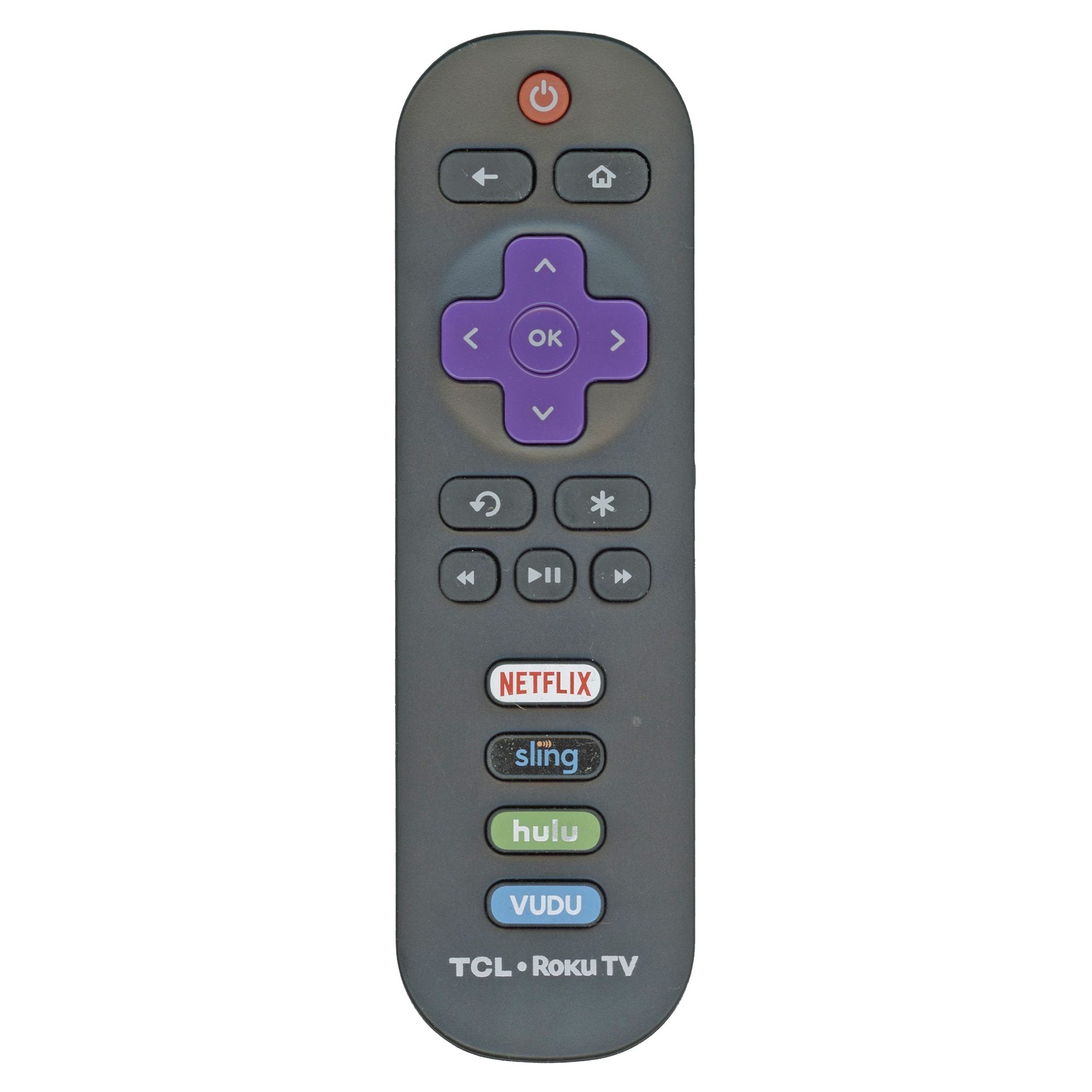 TCL RC280J Roku TV Remote Control - Netflix, Sling, Hulu, Vudu - 06-IRPT20-IRC280J