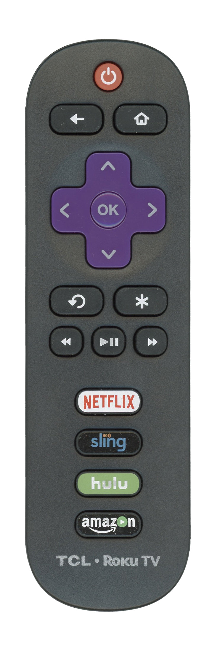 TCL RC280J Roku with Netflix Sling Hulu Aamazon TV Remote Control