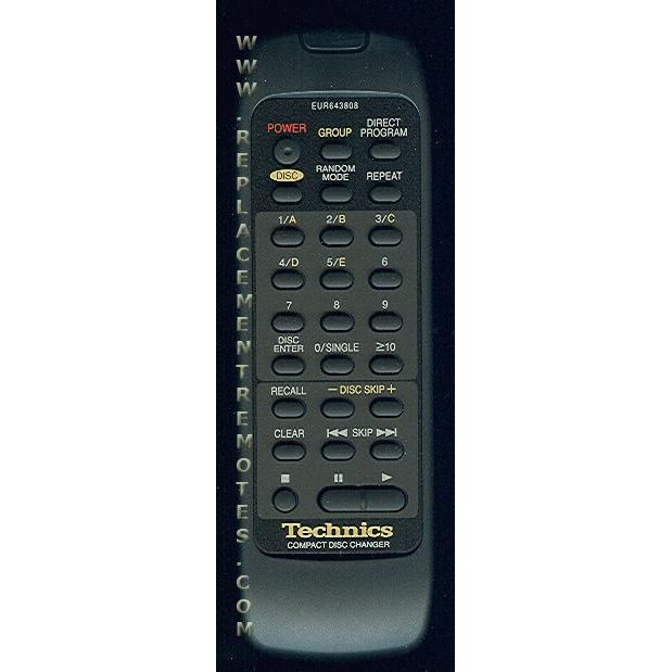 Technics EUR643808 CD Remote Control