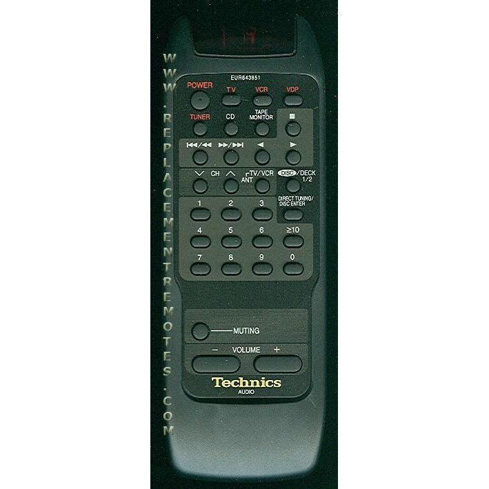 Technics EUR643851 Audio Remote Control