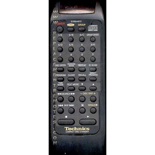 Technics EUR644972 CD Remote Control