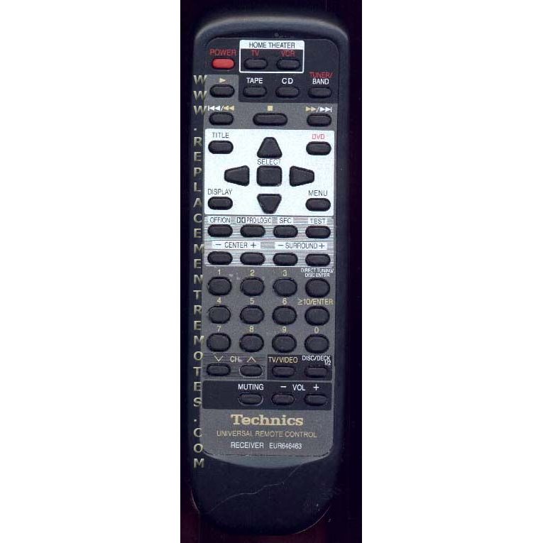 Technics EUR646463 Receiver Remote Control