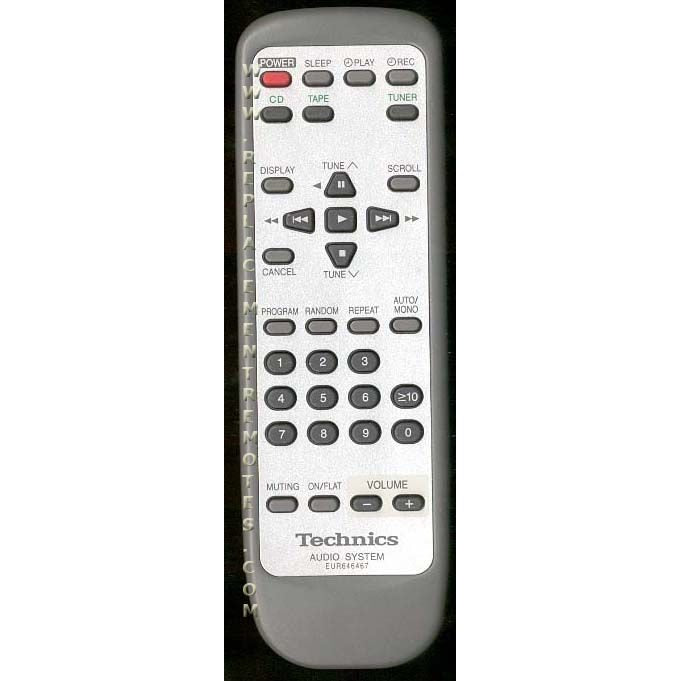 Technics EUR646467 Audio Remote Control