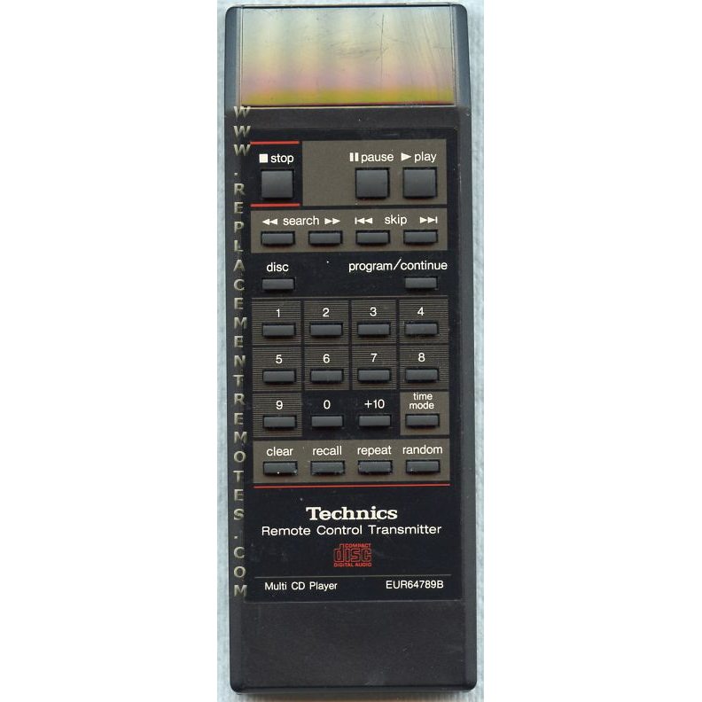 Technics EUR64789B CD Remote Control