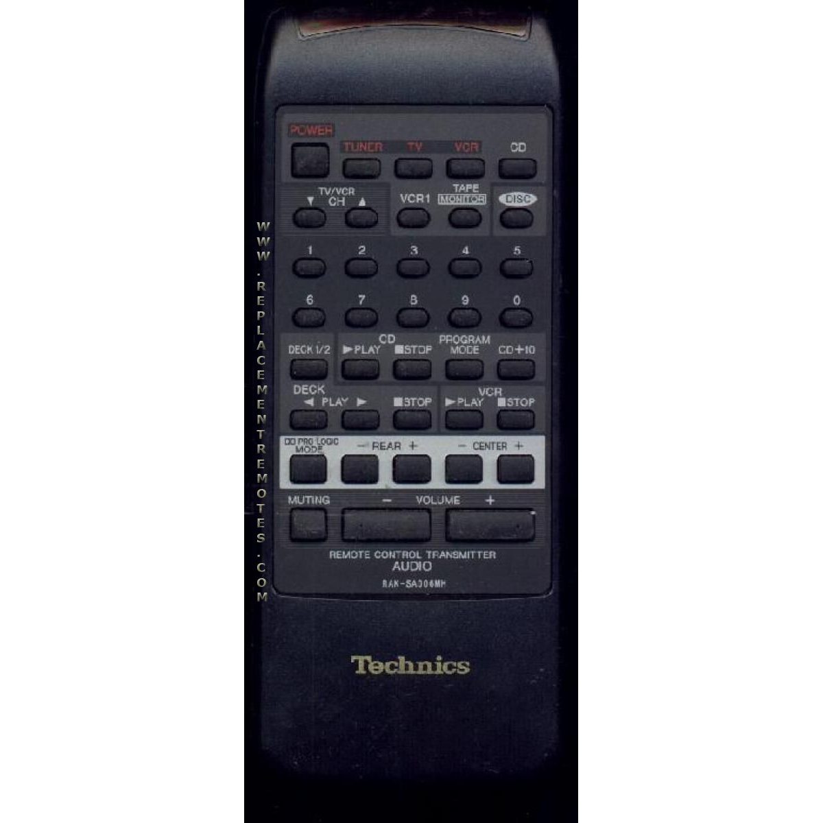 Technics RAKSA006MH Receiver Remote Control