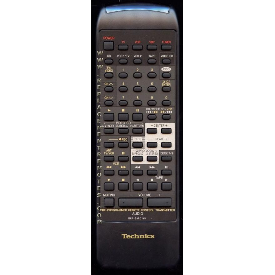 Technics RAKSA601MH Receiver Remote Control