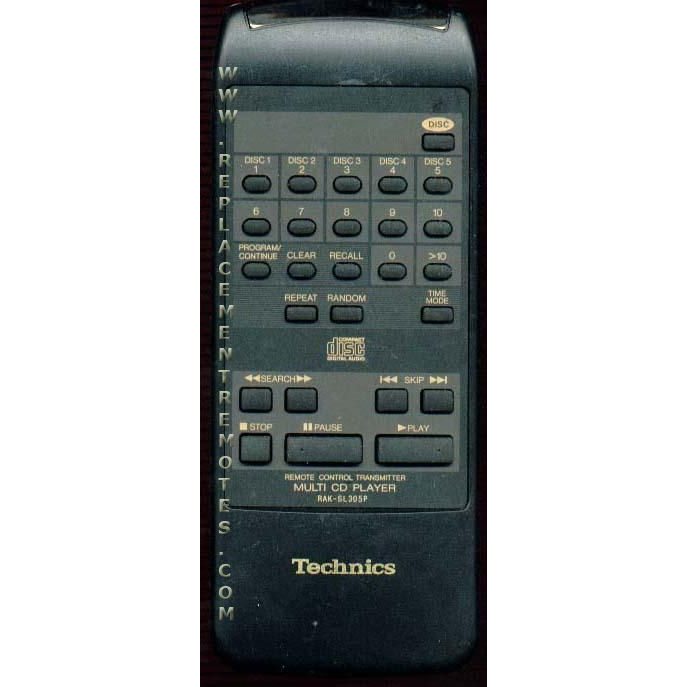 Technics RAKSL305P CD Remote Control