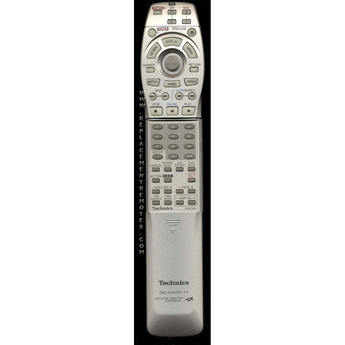 Technics VEQ2366 TV/DVD Remote Control