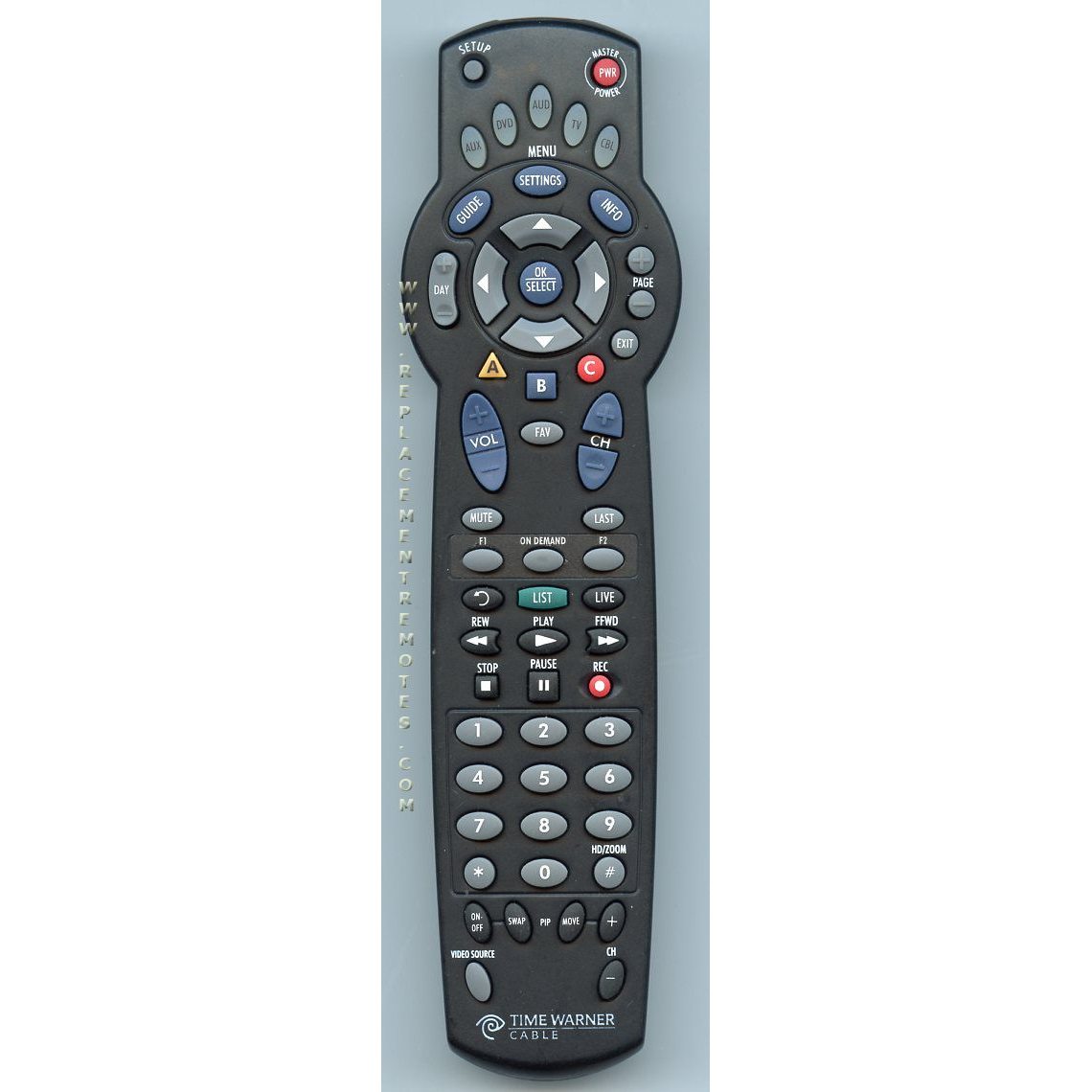 Time Warner A072101 Cable Remote Control