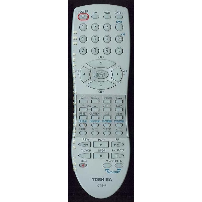 Toshiba AE003009 TV/VCR Remote Control